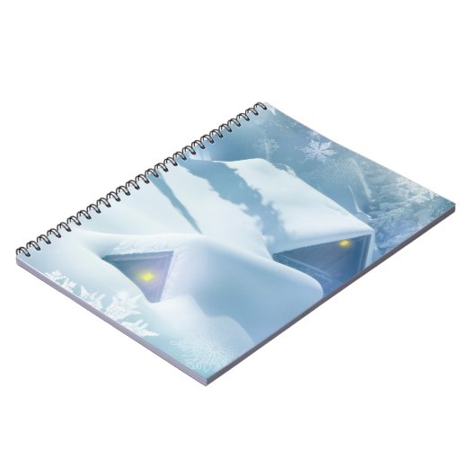 Sneeuwdak in een bos notitieboek (Linkerzijde)