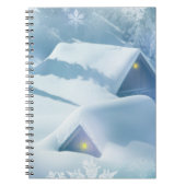 Sneeuwdak in een bos notitieboek (Voorkant)