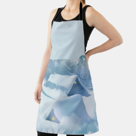 Sneeuwdak in een bos schort