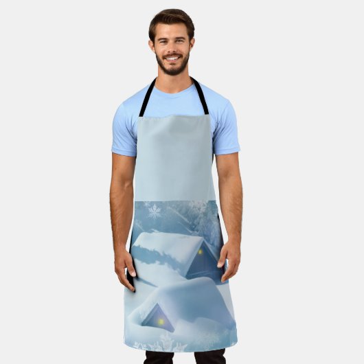 Sneeuwdak in een bos schort (Gedragen)