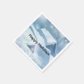 Sneeuwdak in een bos servet (Hoek)