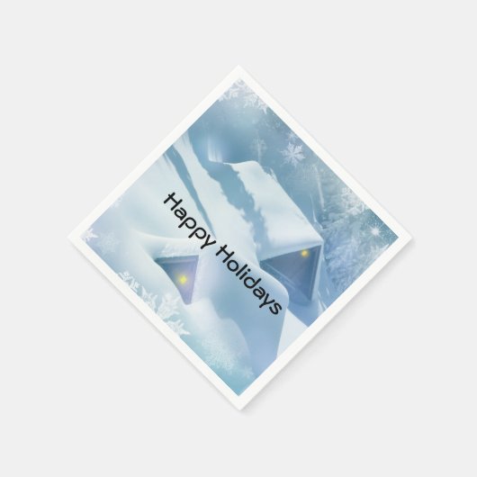 Sneeuwdak in een bos servet (Hoek)