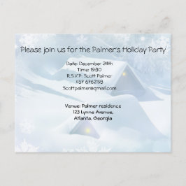 Sneeuwdak in een bos uitnodiging briefkaart