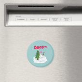 Sneeuwdame met kerstboom Ops Magneet (Insitu (Vaatwasser))
