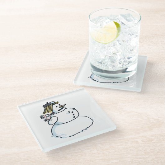 Sneeuwdamp helder onderzetter glazen onderzetter (Schuin)