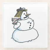 Sneeuwdamp helder onderzetter glazen onderzetter (Voorkant)