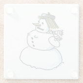 Sneeuwdamp helder onderzetter glazen onderzetter (Achterkant)