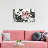 Sneeuwde diepgevroren Roos Tekening Stretched Canv Canvas Afdruk (Insitu (Woonkamer))
