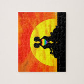 Sneeuwde homoseksuele lesbische liefdesmeditatie legpuzzel (Verticaal)