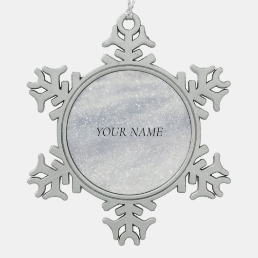 Sneeuwdecoratie Tin Sneeuwvlok Ornament (Voorkant)