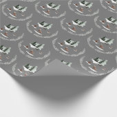 Sneeuwdeer en pijnbomen cadeaupapier (Hoek)