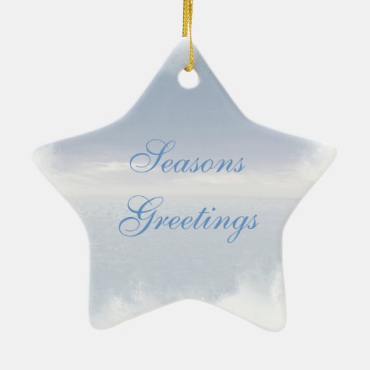 Sneeuwdeer kerstversiering keramisch ornament (Achterkant)