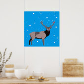 Sneeuwdeer Poster (Keuken)
