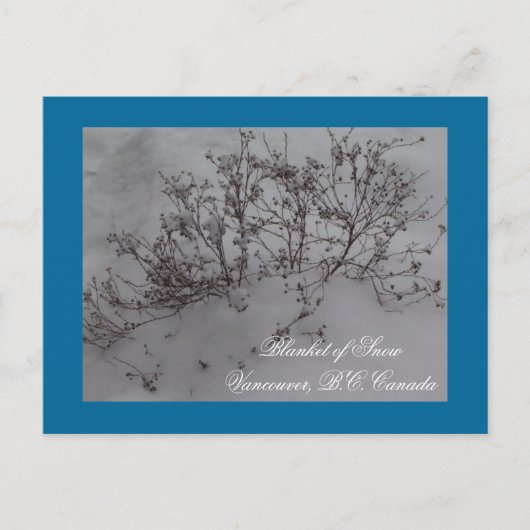 Sneeuwdeken in Vancouver Briefkaart (Voorkant)