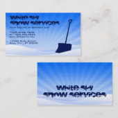 sneeuwdiensten in het witte luchtruim visitekaartje (Voorkant / Achterkant)