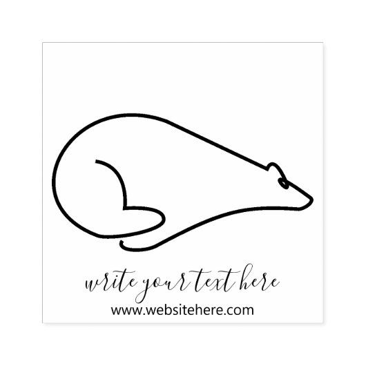 Sneeuwdier dat Beer van poly gebruikt Rubberstempel (Afrduk)