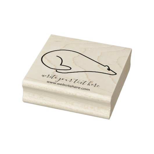 Sneeuwdier Rennende Ijsbeer Rubberstempel (Stempel)