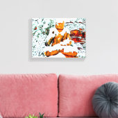 sneeuwdoek omwikkeld in boeddha canvas afdruk (Insitu (Woonkamer))