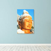 Sneeuwdoek, omwikkeld in boeddha canvas afdruk (Insitu (Houten vloer))