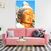 Sneeuwdoek, omwikkeld in boeddha canvas afdruk (Insitu (Woonkamer))