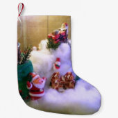 Sneeuwdorp met kerstmis kleine kerstsok (Voorkant)