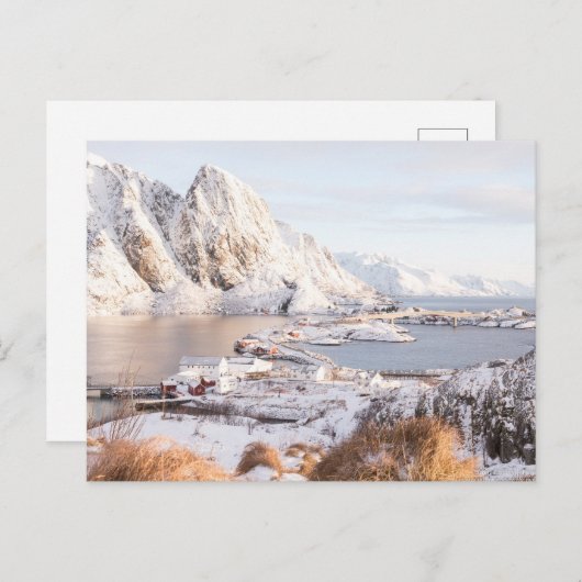 Sneeuwdorp rustiek huis Kerstmis Feestdagenkaart (Voorkant / Achterkant)