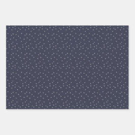 Sneeuwdorp Sneeuwvlok Winter nacht Kerstmis Inpakpapier Vel