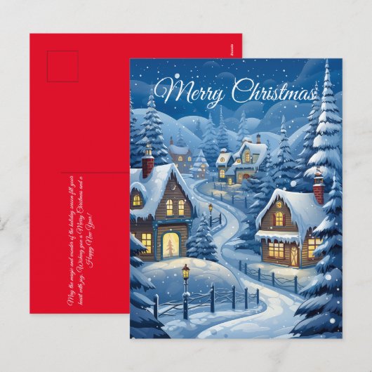 Sneeuwdorpen II: Kerstkaart Feestdagenkaart (Voorkant / Achterkant)