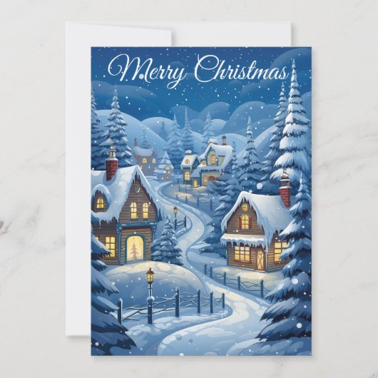 Sneeuwdorpen: Kerstkaart (Voorkant)