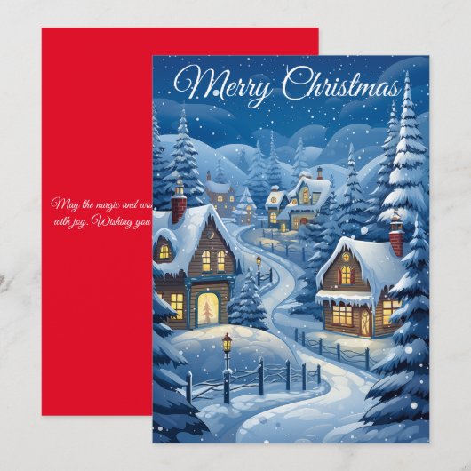 Sneeuwdorpen: Kerstkaart (Voorkant / Achterkant)