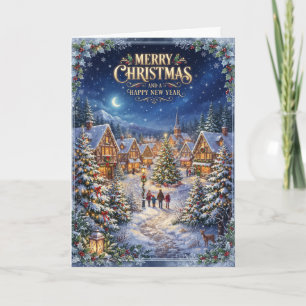 Sneeuwdorpen Kerstkaart Kaart