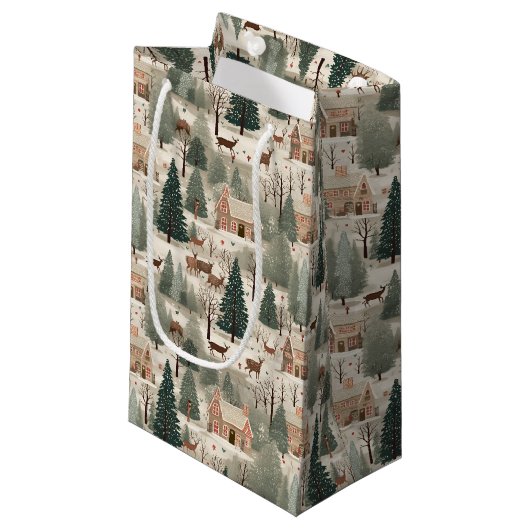 Sneeuwdorpsroom Klein Cadeauzakje (Voorkant Gekanteld)