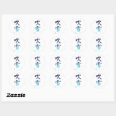 Sneeuwdouches - 吹 雪 ronde sticker (Vel)