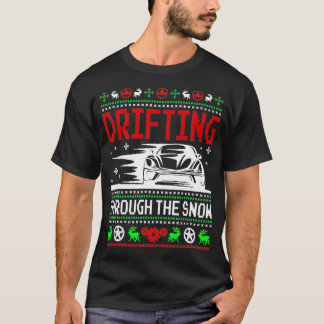 Sneeuwdrijvende T-shirt met drijfveer die door de 
