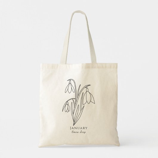 Sneeuwdruppel - Januari geboorte maand bloem Tote Bag (Achterkant)