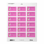 Sneeuwdruppel roze Moederdag Gift Label Label (Full Sheet)