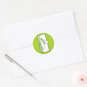 Sneeuwdruppel witte groene Sticker (Envelop)