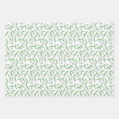 Sneeuwdruppelpatroon Wit, Mint Inpakpapier Vel (Voorkant 3)