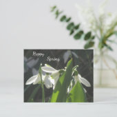 Sneeuwdruppels. Tekst Briefkaart (Staand voorkant)