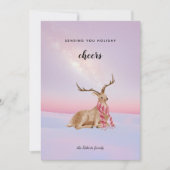 Sneeuwduinen met een zachte kerst feestdagenkaart (Voorkant)