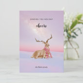 Sneeuwduinen met een zachte kerst feestdagenkaart (Staand voorkant)