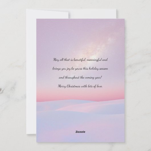 Sneeuwduinen met een zachte kerst feestdagenkaart (Achterkant)