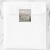 Sneeuweffect bij Eragny, 1894 Vierkante Sticker (Tas)