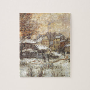 Sneeuweffect met Zon door Claude Monet Legpuzzel