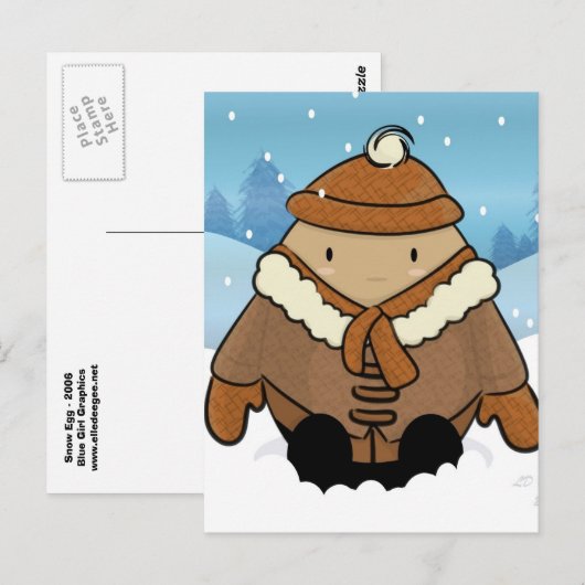 Sneeuweieren Briefkaart (Voorkant / Achterkant)
