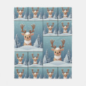 Sneeuweland Cute Kawaii Bruin Patroon Fleece Deken (Voorkant)