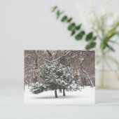 Sneeuwen Feestdagenkaart (Staand voorkant)