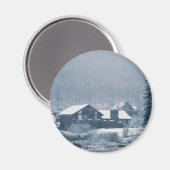 Sneeuwen in aspenmagneten magneet (Voorkant / Achterkant)