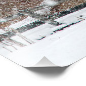 Sneeuwen in het park foto afdruk (Hoek)