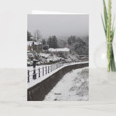 Sneeuwen op kerstmis kaart (Achterkant)